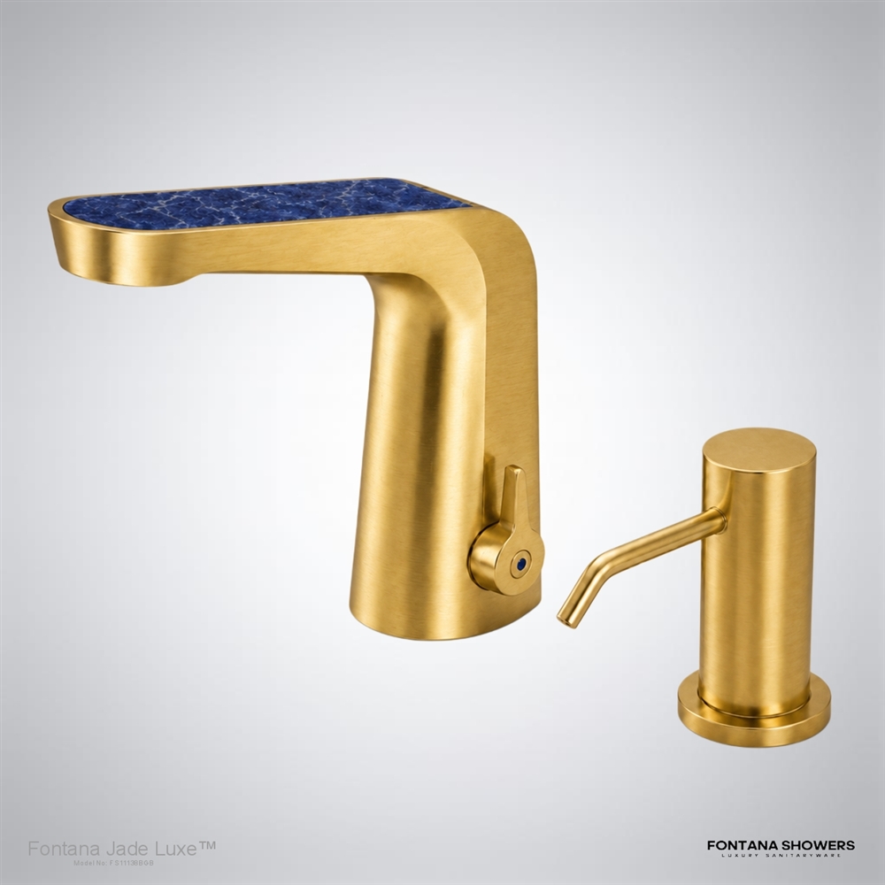 Brushed Gold Sodalite Touchless Faucet