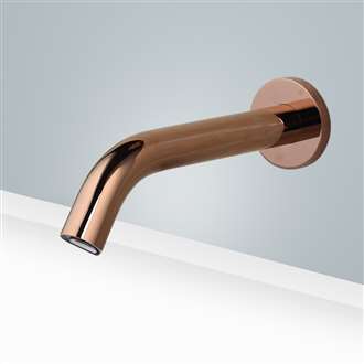 Fontana Brio Wall Mount Commercial Sensor Faucets Rose Gold