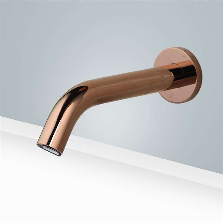 Fontana Brio Wall Mount Rose Gold Commercial Sensor Faucet