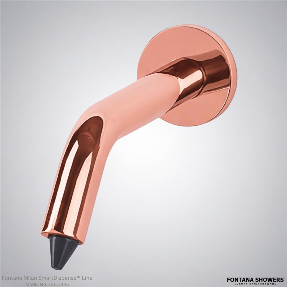 Rose gold wall-mounted soap dispenser