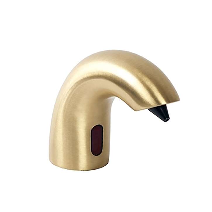 Fontana Verona Brushed Gold Finish Commercial Deck Mount Solid Brass Automatic Touchless Commercial Soap Dispenser