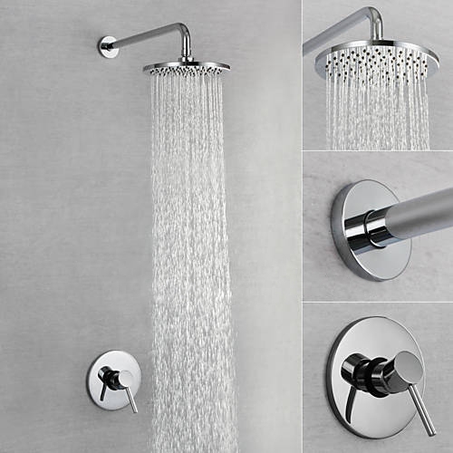 Fontana Soriano Wall Mount Chrome Finish Shower Set actual product image