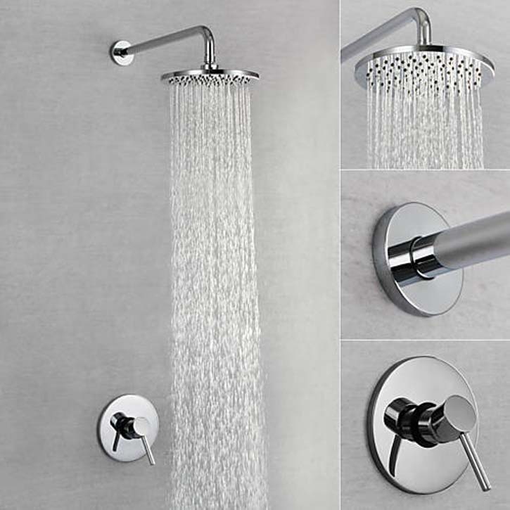 Brushed-gold three-way concealed shower valve installation planning