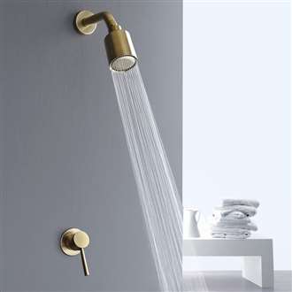 Fontana Brand vs Home Depot Verona Brushed Gold Bathroom Rainfall Shower Head Set