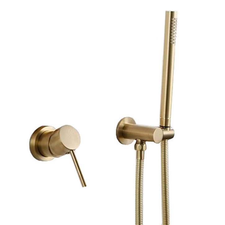 Fontana BollnÃ¤s Brushed Gold Wall Mounted Head Shower Set