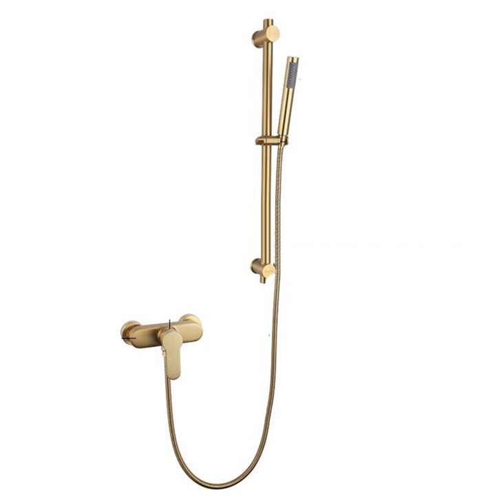Fontana Marsala Brushed Gold Rainfall Shower Head Set