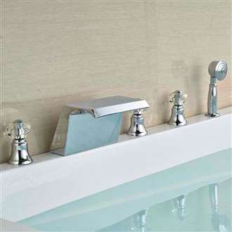 Siena Chrome Finish Solid Brass Bathtub Faucet