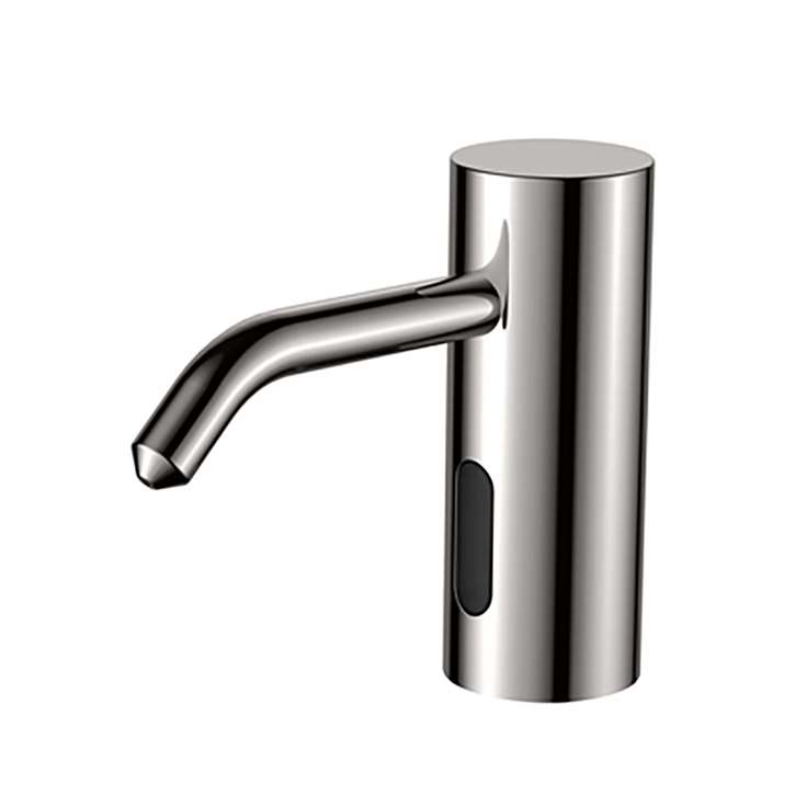 Fontana Lano Commercial Deck Mount Automatic Touchless Commercial Soap Dispenser In Brushed Nickel Finish
