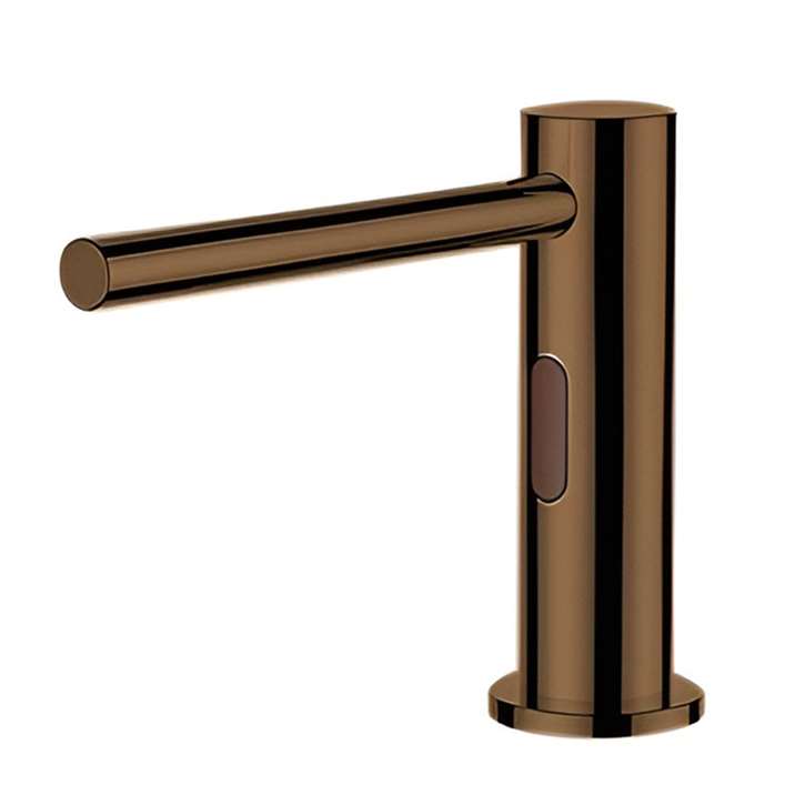 Fontana St. Gallen Commercial Deck Mount Automatic Touchless Commercial Soap Dispenser In Light Oil Rubbed Bronze Finish