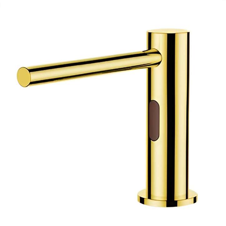 Fontana Gallen Commercial Deck Mount Automatic Touchless Commercial Soap Dispenser In Polished Gold Finish
