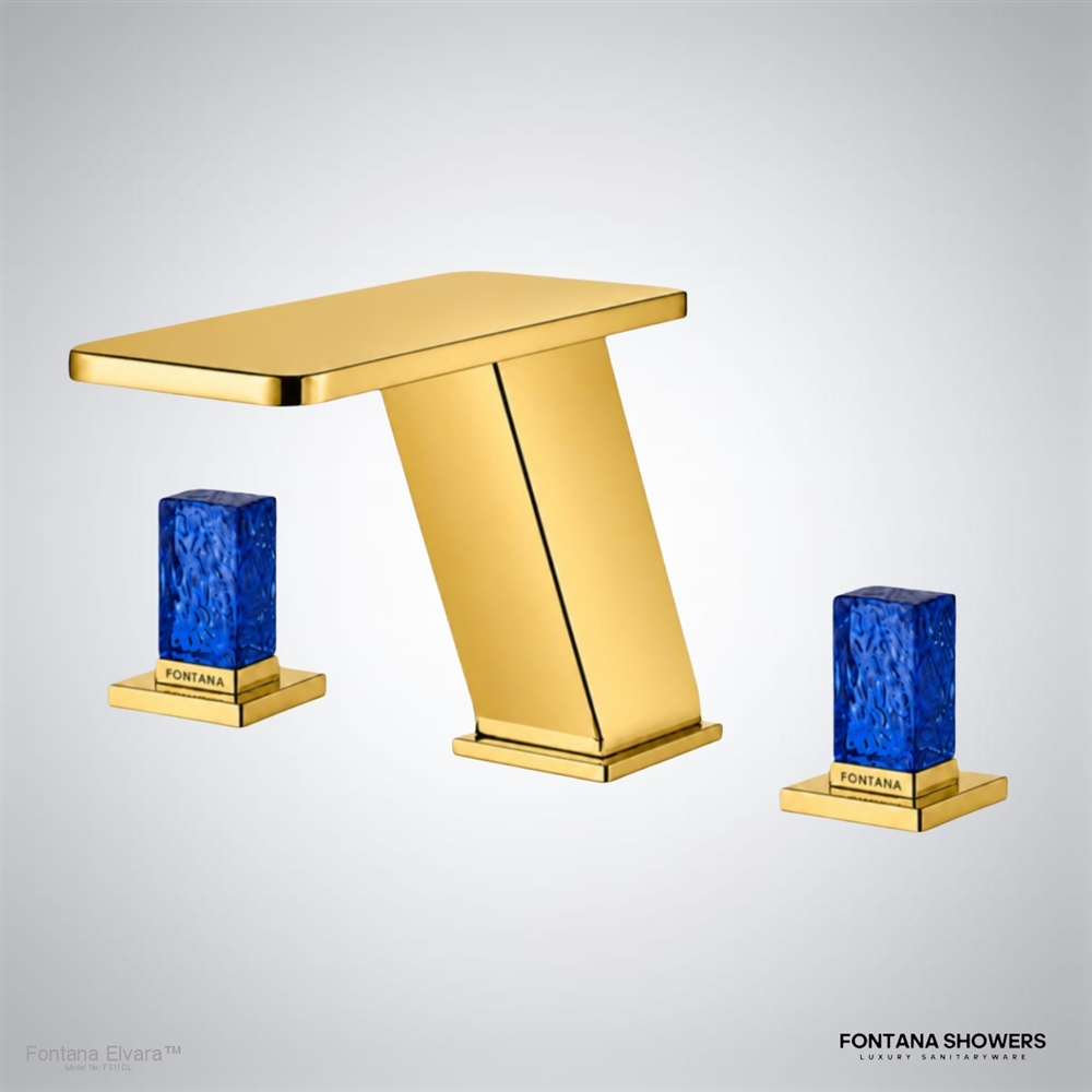 Fontana Elvaraâ„¢ â€“ Dual Handle Faucet in Gold Finish