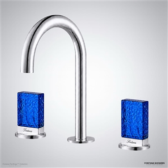 Chrome crystal basin faucet