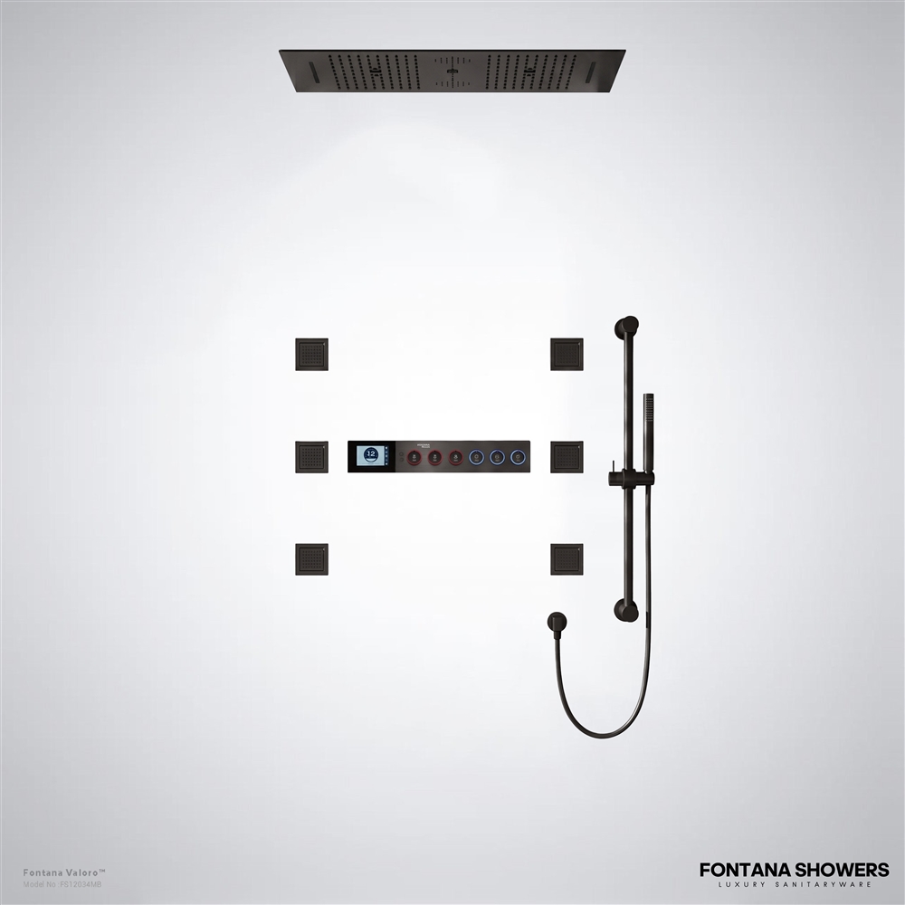 Matte Black Smart Shower