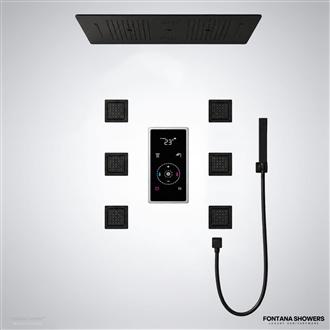 Matte Black Thermostatic Shower