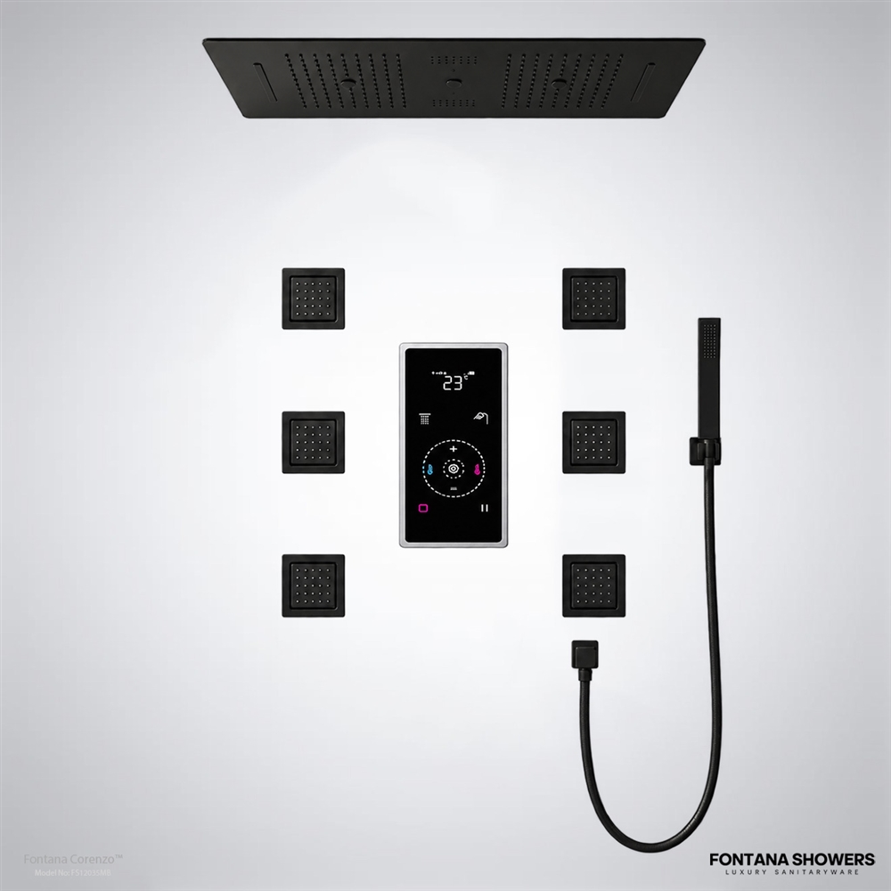 Matte Black Thermostatic Shower