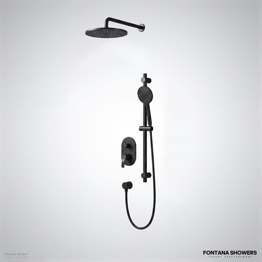 Matte Black Rainfall Shower