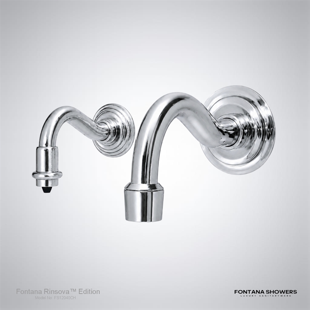 Rinsova chrome touchless faucet and soap dispenser