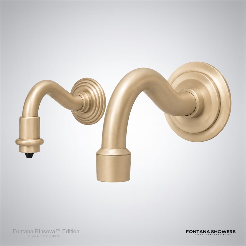 Rinsova champagne touchless faucet and soap dispenser