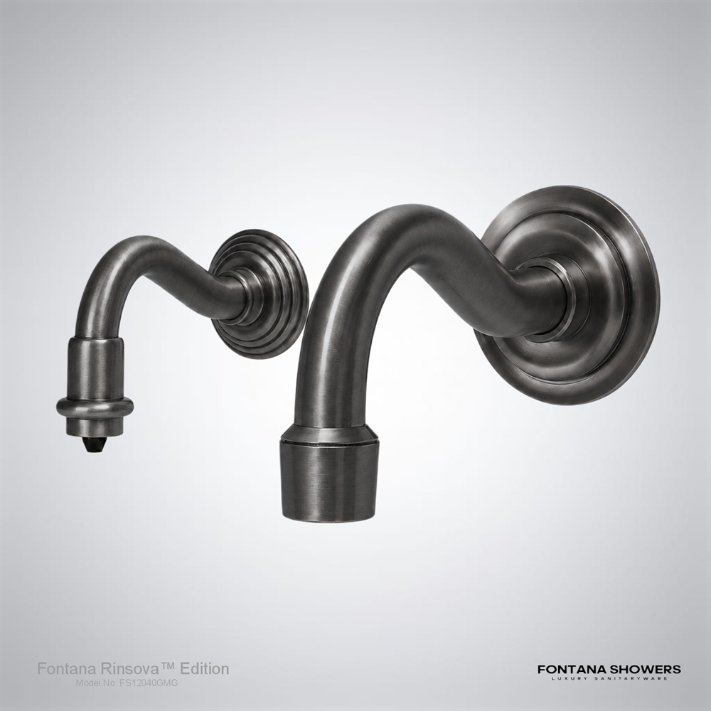 Rinsova gun metal gray touchless faucet and dispenser
