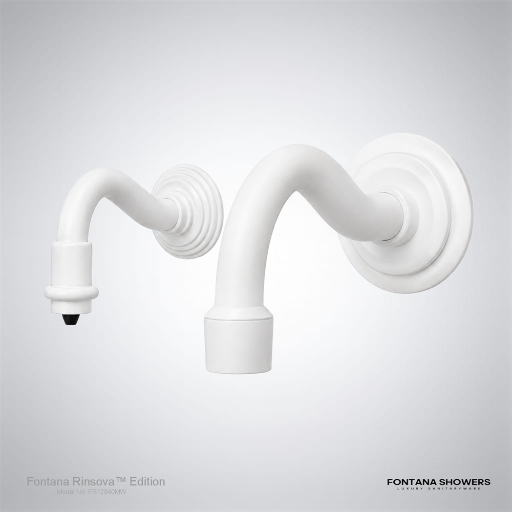 Rinsova matte white touchless faucet and dispenser