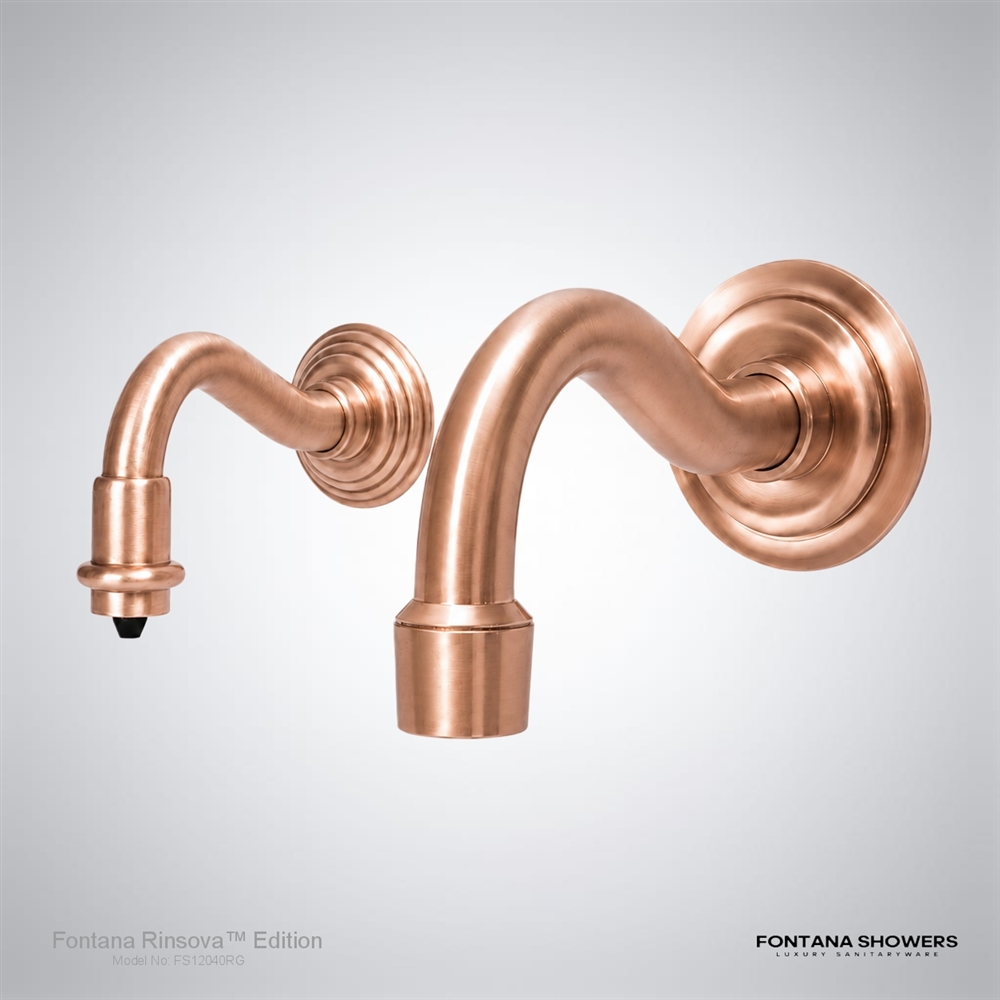 Rinsova rose gold touchless faucet and dispenser