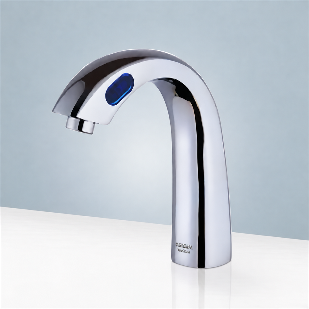 Fontana Le Havre Deck Mount Chrome Sensor Bathroom Faucet