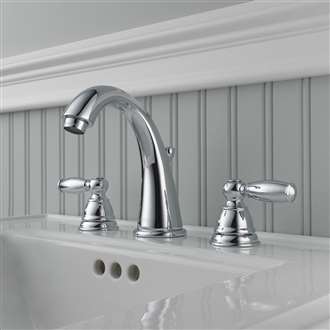 Quesnel Dual Handle Chrome Bathroom  Download Commercial Sink Faucet 
