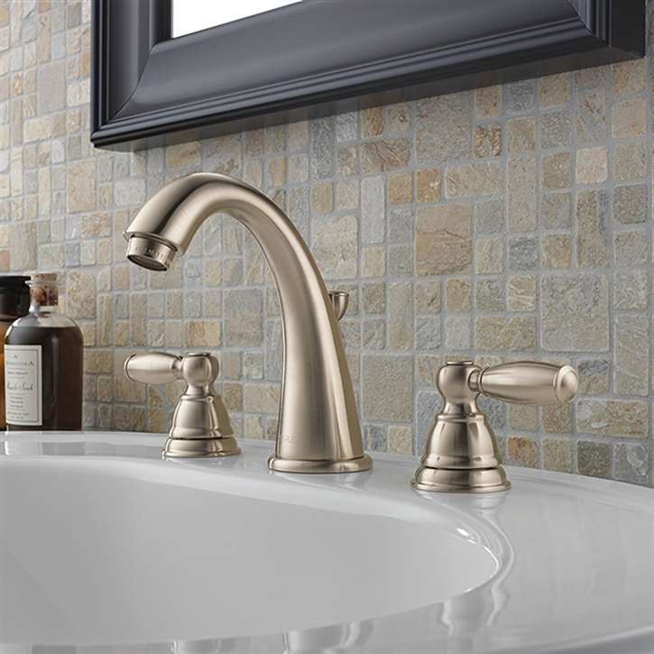 FS122ATH-BN brushed nickel dual handle faucet