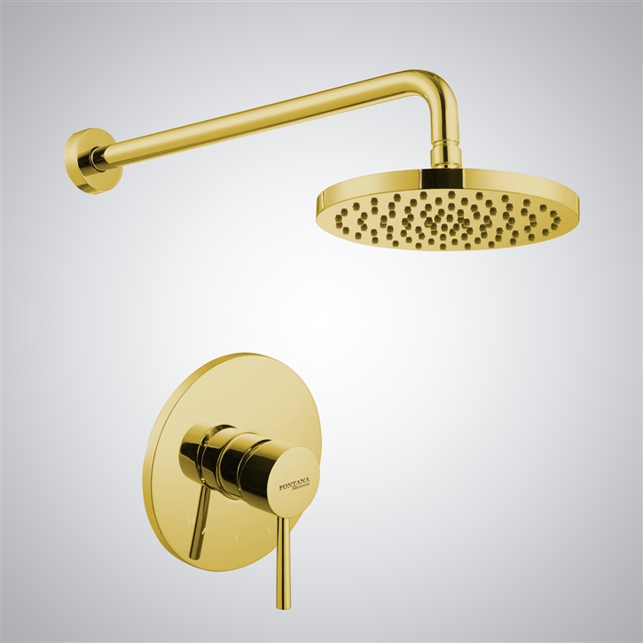 Fontana Polished Gold 7.5'' Round Rainfall Shower Head