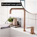 Fontana Marsala Brushed Rose Gold Finish Hot and Cold Kitchen Faucet
