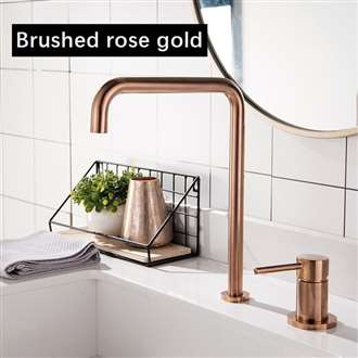 Fontana Marsala Brushed Rose Gold Finish Hot and Cold Kitchen Faucet