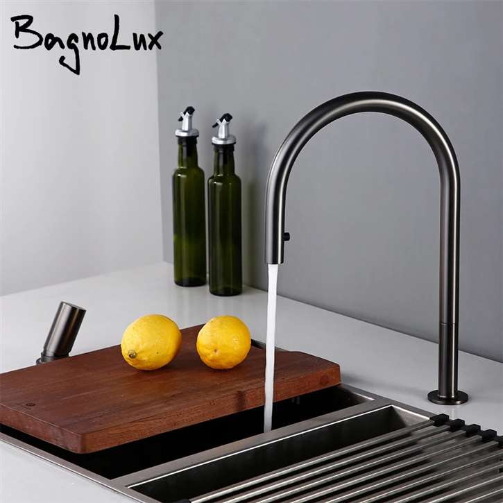 Fontana Creteil Deck Mounted Chrome Finish Faucet with Pull Down Sprayer