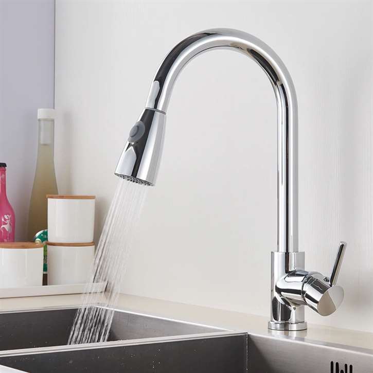 DUPLICATE Fontana Chatou Chrome Sensorless Kitchen Faucet with Pull Down Sprayer