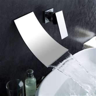Aserri Wall Mount Bathroom Sink BIM Object Faucet with Steel & Brass Body