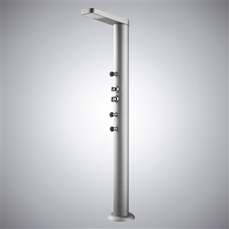 Fontana Set of 2 Modern Aluminum Swimming Pool Shower Column