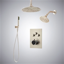 Fontana Lille Brushed Nickel Dual Round Shower Head