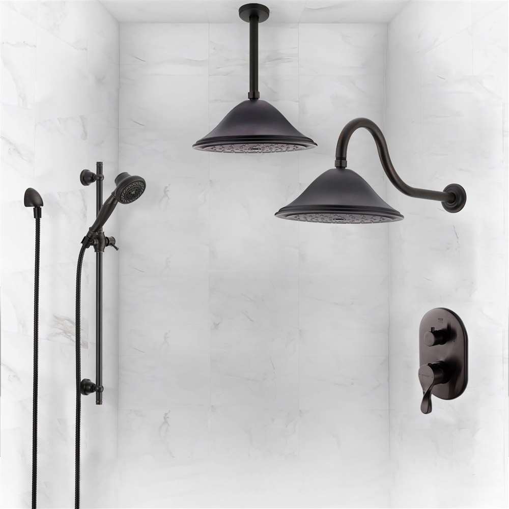 Fontana Duo Shower Heads with Slidebar Handshower