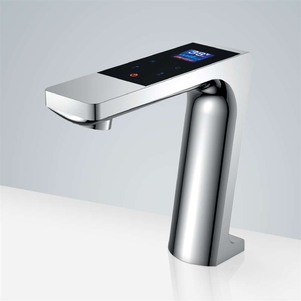 Fontana commercial chrome digital screen automatic sensor faucet