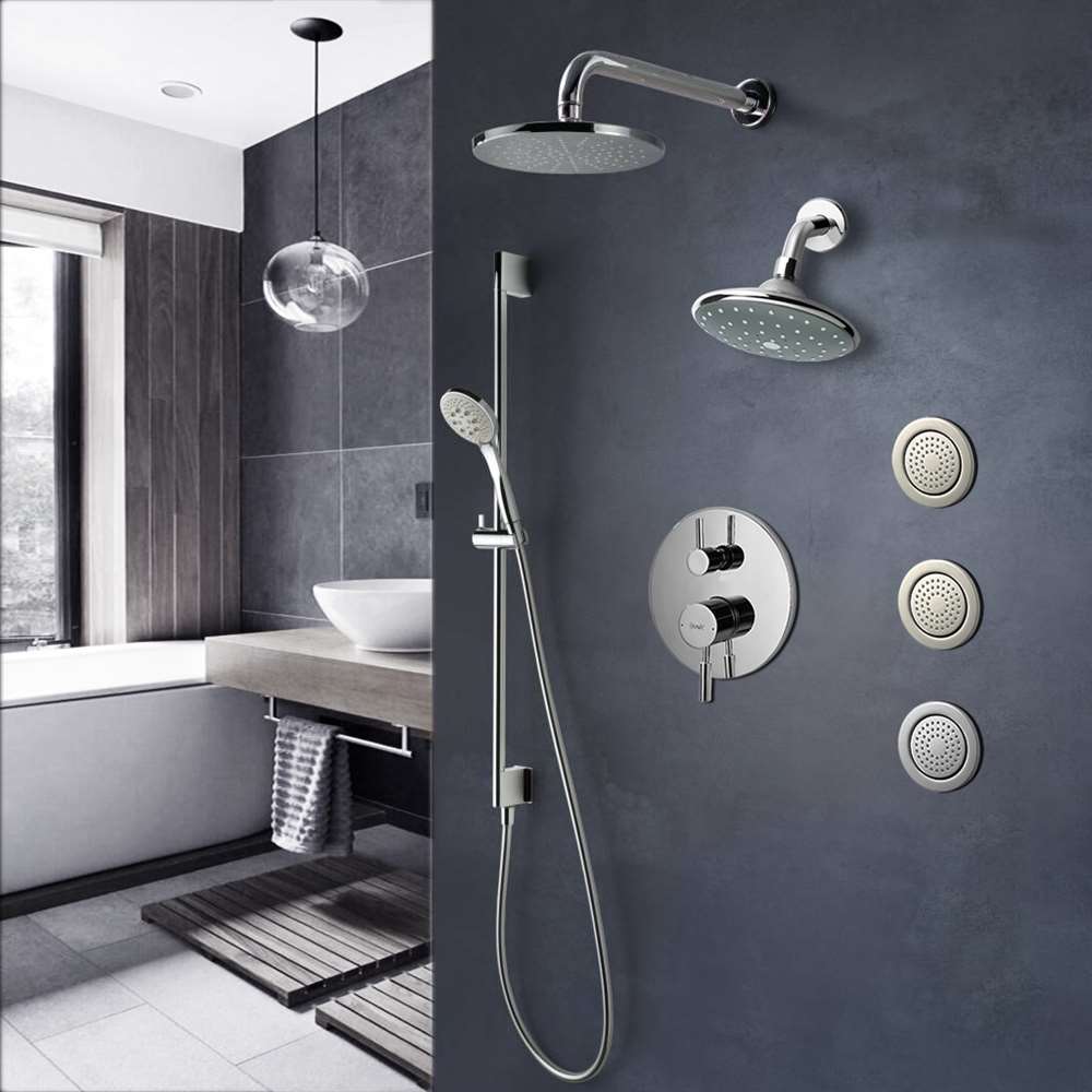 Dual Shower Head with Slide Bar