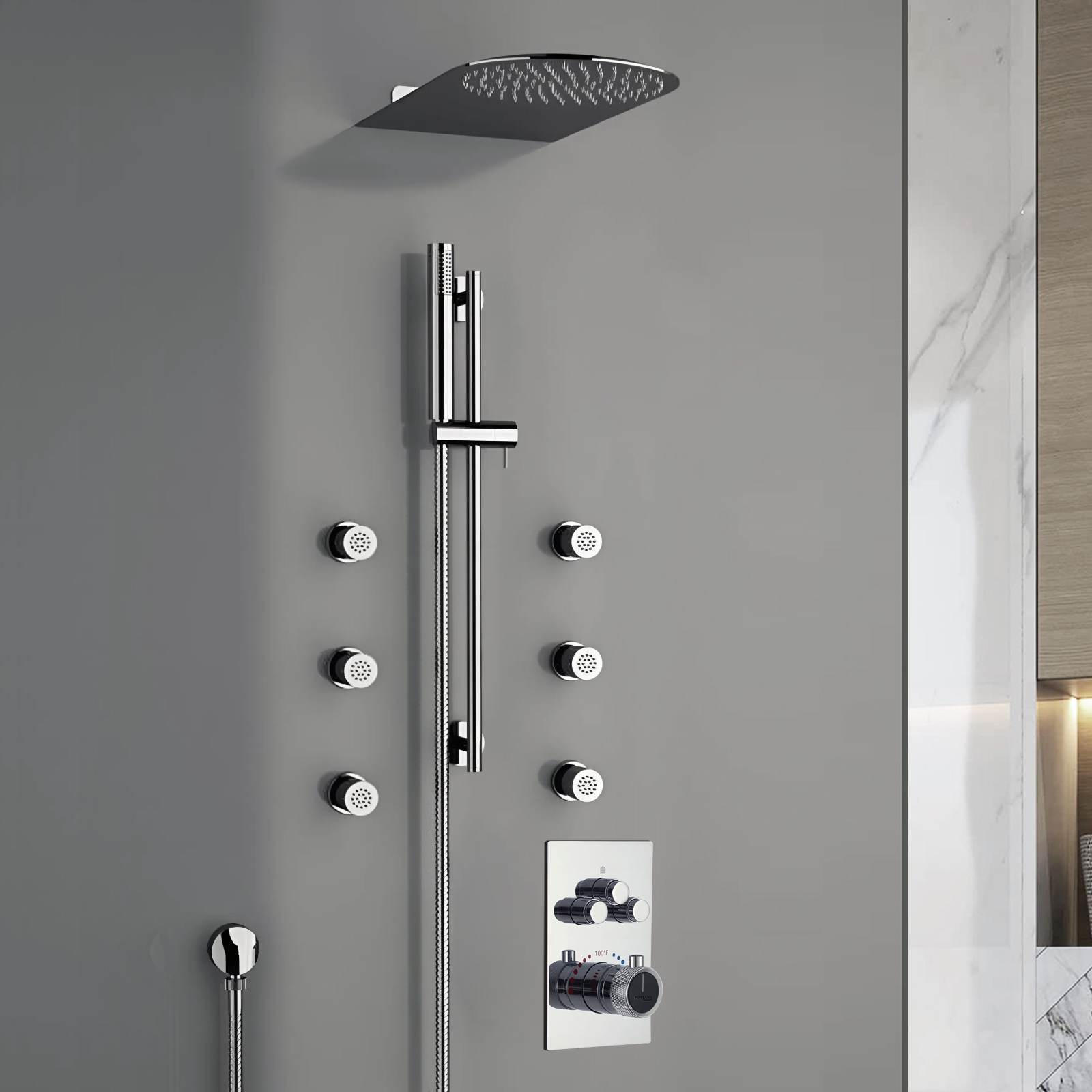 Fontana Deluxe Multifunction Shower System (FS1339-NCR)