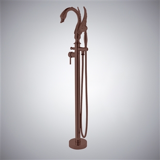 Fontana Chatou Swan Shape Bath Tub Faucet with Hand Shower Oil Rubbed Bronze Finish Type B