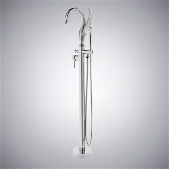 Fontana SÃƒÂ©nart Chrome Finish Swan Shape Bath Tub Faucet Single Handle with Hand Shower Type B