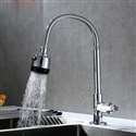 Fontana Verona Single Handle Gooseneck Kitchen Faucet in Chrome