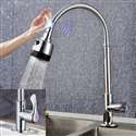 Fontana Marsala Gooseneck Round Sensor Touch Kitchen Faucet