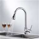 Fontana BollnÃ¤s Chrome Pull Out Sensor Touch Kitchen Sink Faucet with Button For Two Way Flow