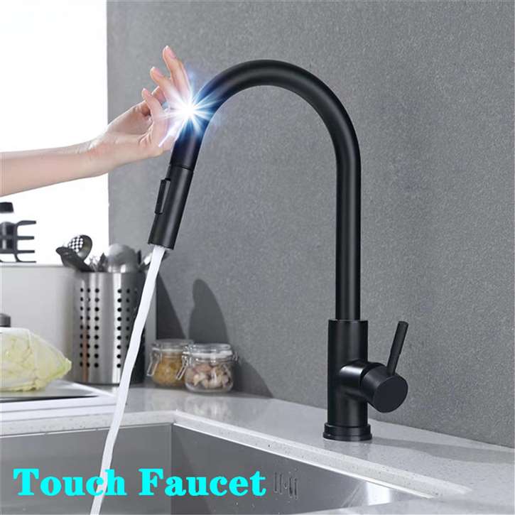 Creteil Matte Black Kitchen Faucet with 360Â° Swivel