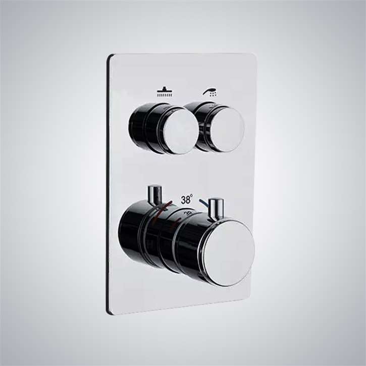 Fontana Pescara Two Functions Digital Thermostatic Shower Mixer in Chrome Finish