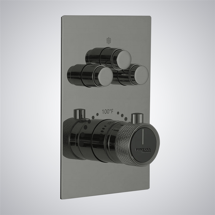 Fontana Elite Gunmetal Gray Thermostatic Shower Mixer