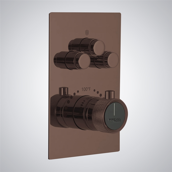 Fontana Heritage Bronze Thermostatic Shower Mixer