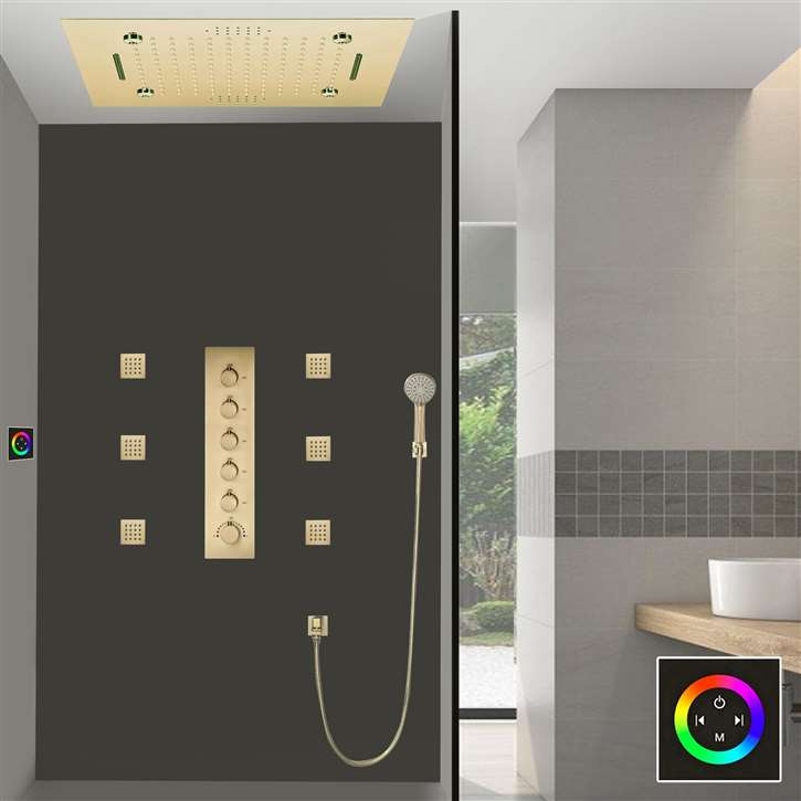 Fontana Controlled Thermostatic Recessed Ceiling Mount LED Musical ...